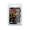 AK Interactive AK14031 RUST & EXHAUST SET – ENAMEL LIQUID PIGMENT SET 3x35ml